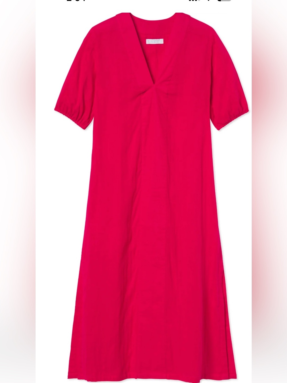 LAKE Gauze Caftan in
Heatwave